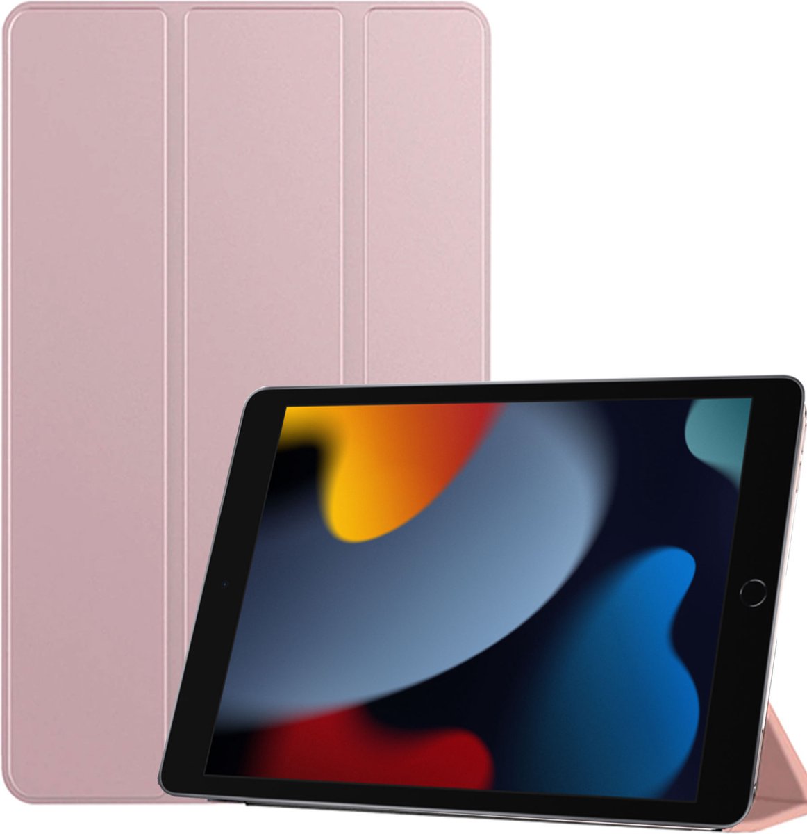 Tablet Hoes geschikt voor iPad 2021 / 2020 / 2019 10.2 - Siliconen Cover Case - Rose
