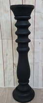 kandelaar zwart - 45 cm - zwart - stompkaars