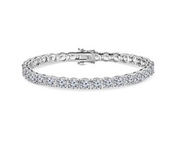 Juwelier Emo - Tennis Armband Zilver Premium - Ronde Zirkonia stenen 3 MM - Lengte 17 CM