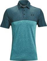 UA Vanish Seamless Blocked Polo - Blue maat: L    heren >