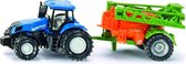 New Holland tractor met Amazone landbouwspuit blauw (1668)