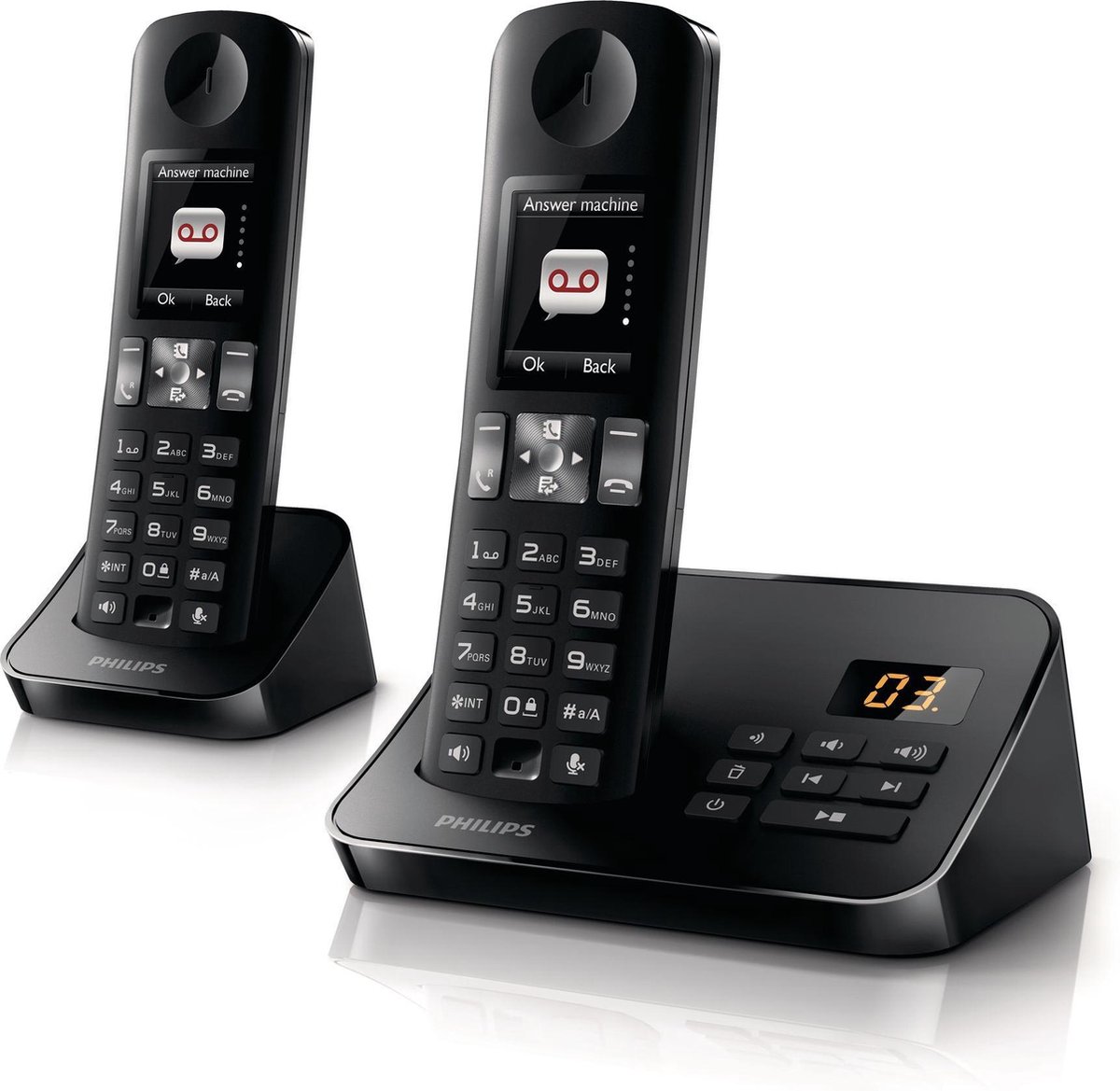 Philips D6052 - Duo DECT telefoon met Antwoordapparaat - Zwart | bol.com