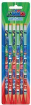 potloden PJ masks 21 cm hout rood/groen/blauw 6 stuks