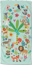 strandlaken Happy 75 x 150 cm velours groen