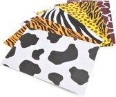 foamvellen met dierenprint 30 x 20 cm 6 stuks