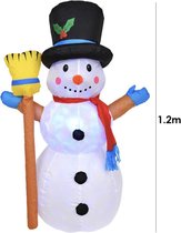 Offerroo - Sneeuwpop - Sneeuwpop opblaas pop 120CM - Kerst - opblaaspop - Kerst decoratie - kerstverlichting