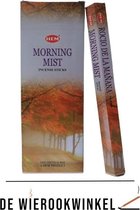 De Wierookwinkel – Doos - Wierook - Morning Mist - Morning Mist Wierook - Wierookstokjes Morning Mist - (HEM) - Wierooksticks - Incense sticks - 6 Kokers - 120 Stokjes