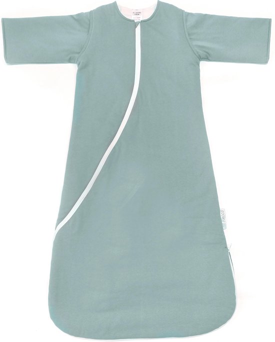 Pacco winterslaapzak - baby - met afritsbare mouwen - 90 cm - stone green - jersey katoen