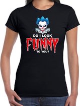 Halloween - Do I look funny to you halloween verkleed t-shirt zwart voor dames - horror shirt / kleding / kostuum XL