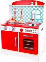 speelgoedkeuken junior 80 x 60 cm hout rood