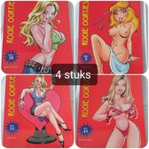 4 Stuks rooie Oortjes Stripboek, Volwassenen, Cadeau, Fun,