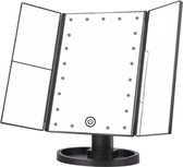 Edoir Make Up Spiegel Met Verlichting - Vanity Spiegel - LED verlichting - Zwart