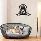 Hond - Bullmastiff - Honden - Wanddecoratie - Zwart - Muurdecoratie - Hout