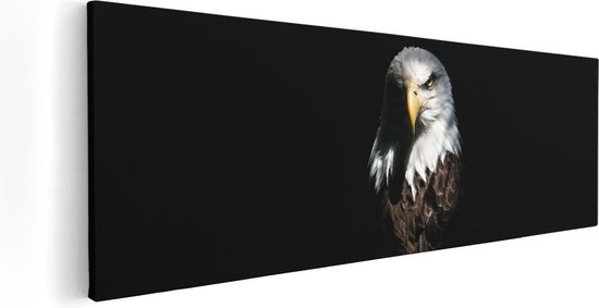 Artaza - Peinture sur toile - Tête d'aigle - Aigle - 90x30 - Photo sur toile - Impression sur toile