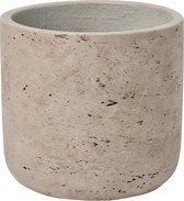 Pot Rough Charlie S Grey Washed Fiberclay 15x15 cm grijze ronde bloempot