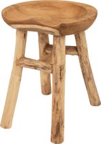 Zadelkruk – Hout – 43 cm Hoog – Decowood - Teak - Kruk