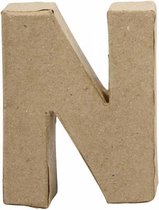 letter N papier-m√¢ch√© 10 cm