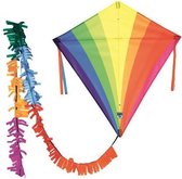 vlieger Eddy Rainbow junior 75 cm polyester 3-delig