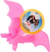schijvenschieter vleermuis junior 10 cm roze 2-delig
