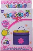 maak je eigen tas meisjes 9 x 7,5 cm katoen paars