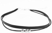 Choker Trendy Kunstleer - Zwart