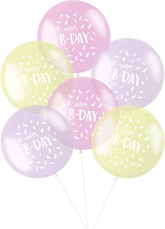 Folat 50er Pack XL Neon-Luftballons 25 Cm – Bunte Latexballons Für Party, Geburtstag & Feier