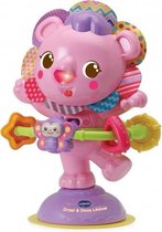 draai en dans leeuw roze 22 cm