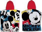 poncho Mickey 60 x 120 cm katoen rood