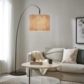 LoveHome®  Staande Lamp - Huiskamer Lamp - Booglamp - Beige Zwart