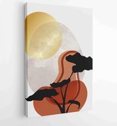 Canvas schilderij - Botanical and gold abstract wall arts vector collection  3-    – 1880831221 - 50*40 Vertical