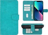 iPhone 13 Mini Hoesje - iPhone 13 Mini Book Case Wallet Turquoise Cover