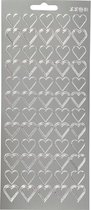 foliestickers harten 1 stickervel zilver