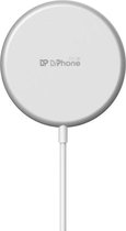DrPhone MAG4 - Fast Wireless Charger - Opladen met iOS Magnetische Ring - 15W - Geschikt voor iOS iPhone 12/13 /Pro/ Pro Max - Zilver