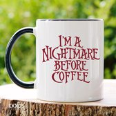 I’m nightmare- Customized mokken en bekers - mokken met tekst - mokken - bekers - cadeautje - cadeau voor vrouw - cadeau vor man - keramiek servies - cadeautje voor haar - cadeautje voor hem