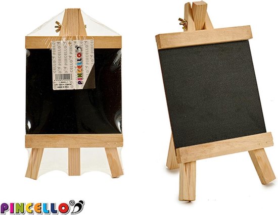 Voorgevoel Industrialiseren Adverteerder Mini schoolbord/krijtbord op standaard 16 x 27 cm - Naambordjes -  prijskaartjes - Info... | bol.com