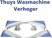 Thuys Wasmachine Verhoger - Trillingsdempers Wasmachine - Op Wielen -  Wit