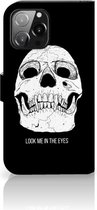 Bookcase iPhone 13 Pro Max GSM Hoesje Skull Eyes