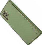 ZKl Telecom Telefoonhoesje - Back Cover - Geschikt Voor Samsung Galaxy A22 4G - Groen