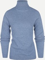 Steppin' Out Herfst/Winter 2021 Trui Fine Merino Coltrui Vrouwen - Regular Fit - Wol - Blauw (M)