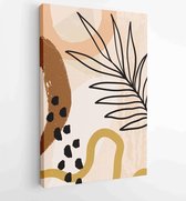 Canvas schilderij - Abstract organic shape Art design for poster, print, cover, wallpaper, Minimal and natural wall art. 1 -    – 1852841056 - 80*60 Vertical