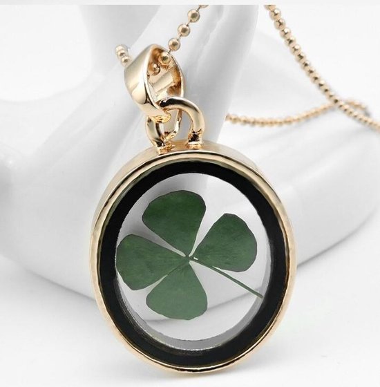 Klavertje vier ketting Lichte luxe sleutelbeenketting Ins Set diamanten titanium stalen ketting (Moederdag/Valentijnsdag) Klaver ketting kopen vanaf een prijs van 5.05