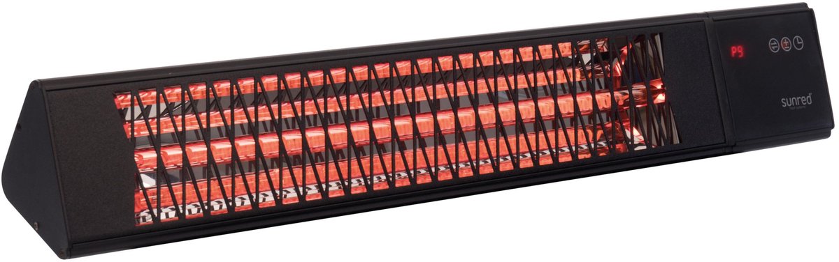 Sunred Triangle Dark 2500 W - Chauffage de terrasse mural - Noir