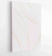 Canvas schilderij - Abstract organic shape Art design for poster, print, cover, wallpaper, Minimal and natural wall art. Vector illustration. 4 -    – 1834428163 - 50*40 Vertical