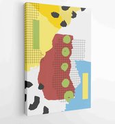 Canvas schilderij - Abstract organic shape Art design for poster, print, cover, wallpaper, Minimal and natural wall art. 1 -    – 1855434640 - 40-30 Vertical