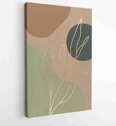 Canvas schilderij - Marble art design with abstract shape and gold pattern. Design for print, cover, wallpaper, Minimal and natural wall art. Vector illustration. 2 -    – 18391060