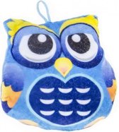 knuffeluil junior 13 cm pluche blauw