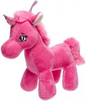 Knuffel eenhoorn fuchsia 23 cm