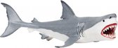 haai Megalodon junior 19 cm rubber grijs/wit