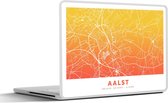 Laptop sticker - 11.6 inch - Stadskaart - België - Aalst - Geel - 30x21cm - Laptopstickers - Laptop skin - Cover