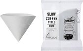 Kinto - Filtre papier en coton SCS-04-CP-60 - 60 pièces - pour 4 tasses - filtre à café - café lent